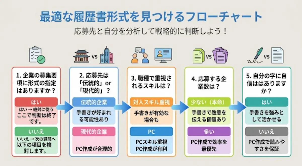 履歴書フローチャート