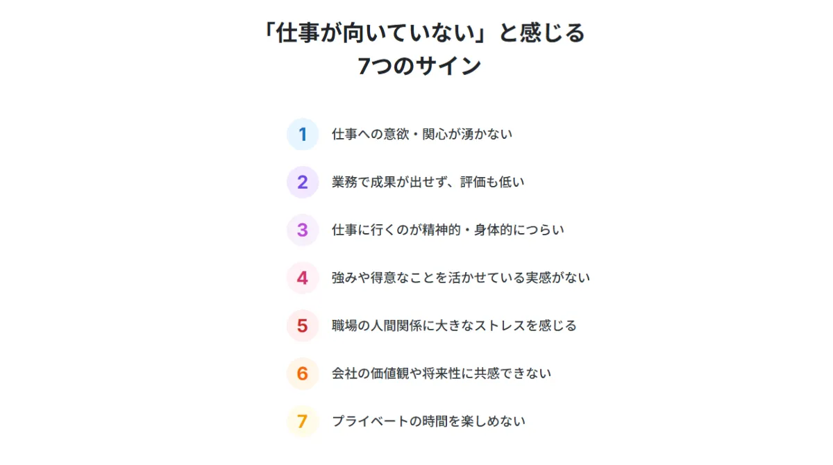 「仕事が向いていない」と感じる時によくある7つのサイン