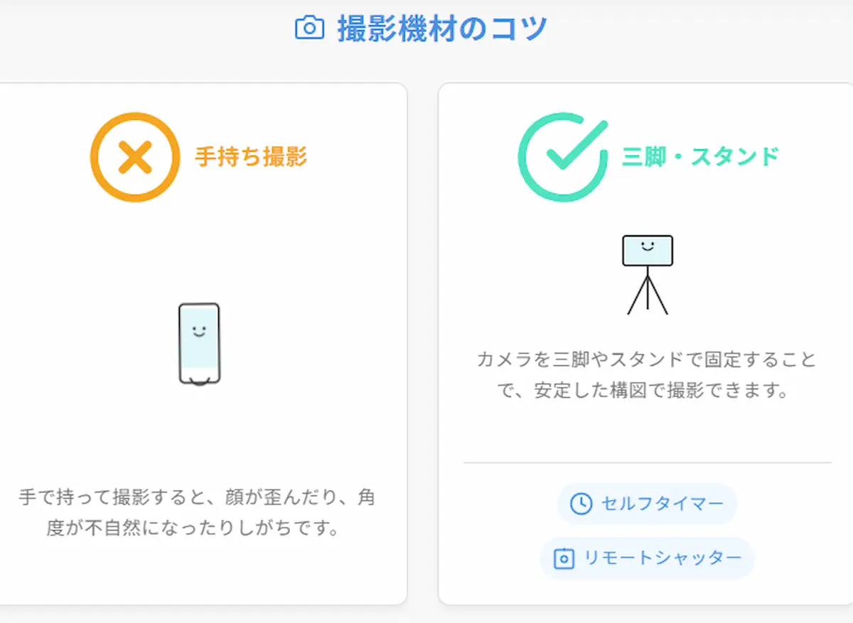 撮影機材のコツ