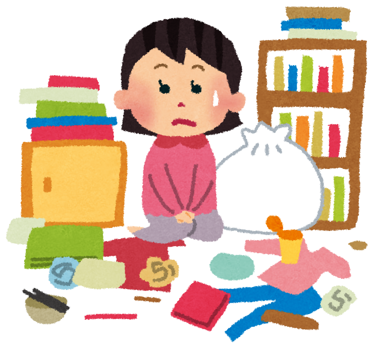 散らかった部屋の背景