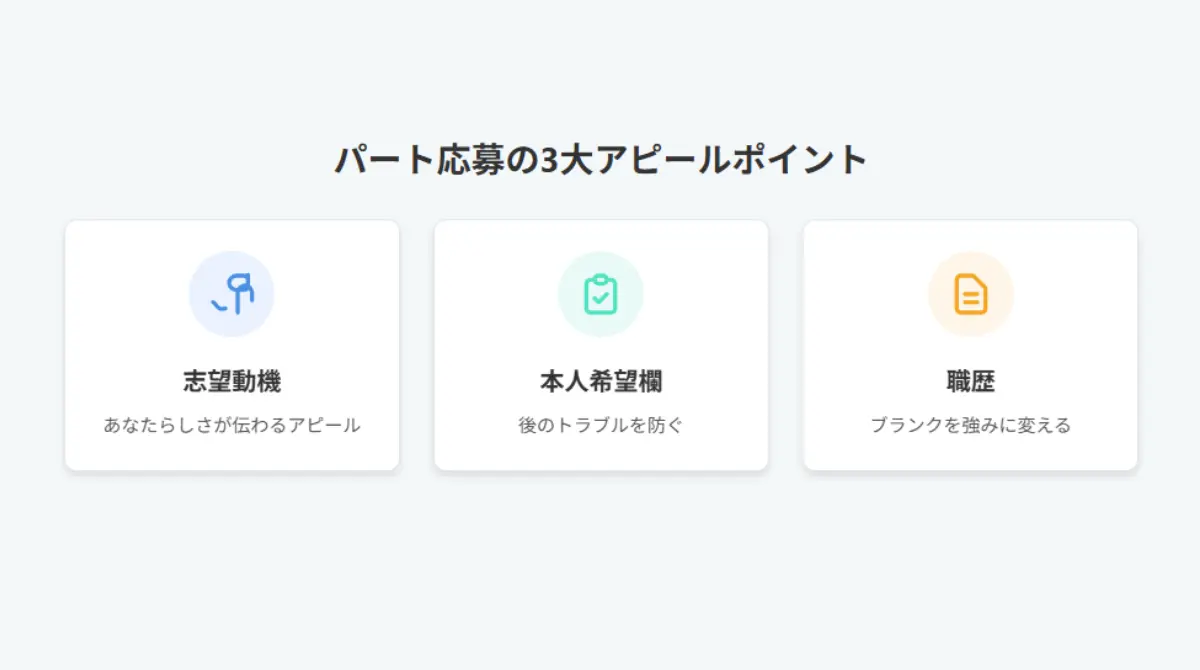 採用担当者はここを見ている！パート応募の3大ポイント