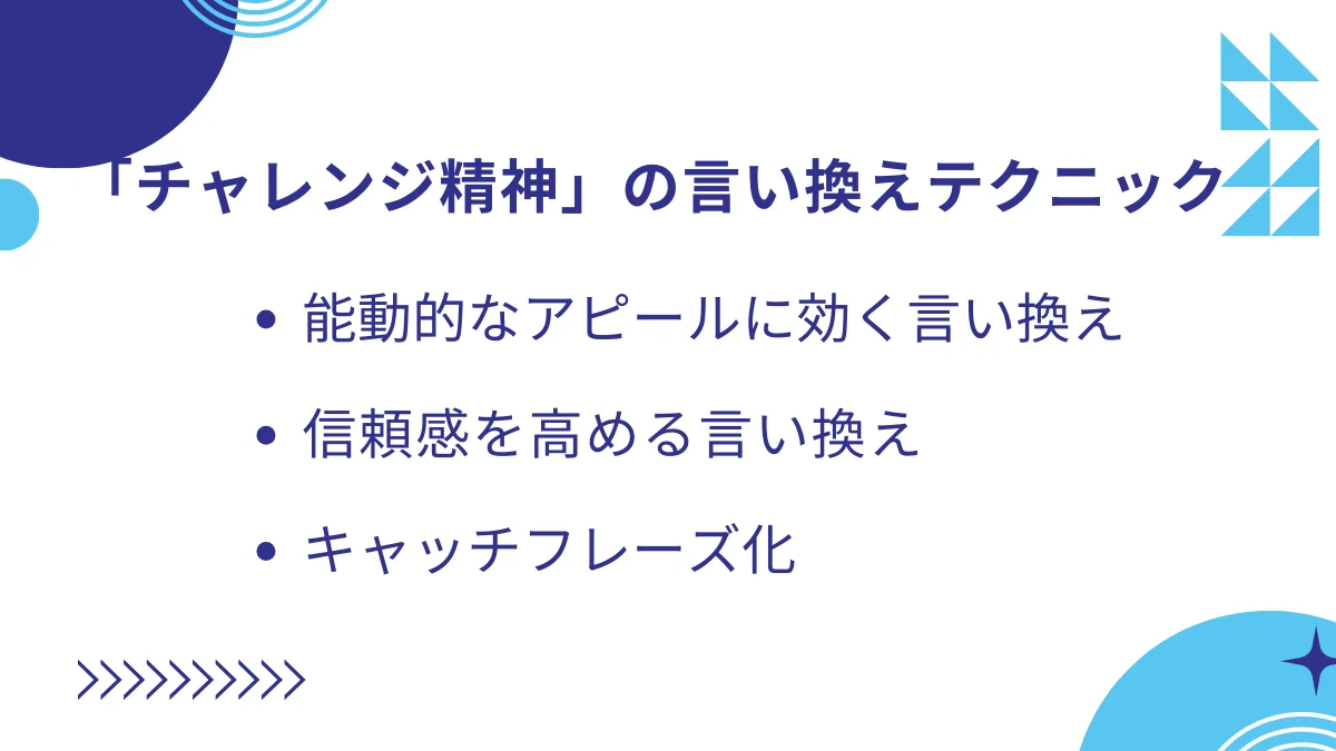 脱・ありきたり！「チャレンジ精神」の言い換えテクニック