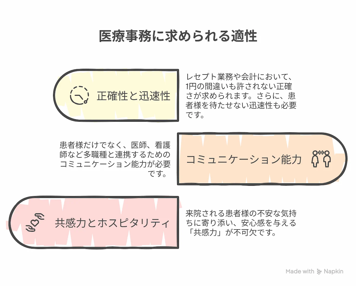医療事務に求められる適正