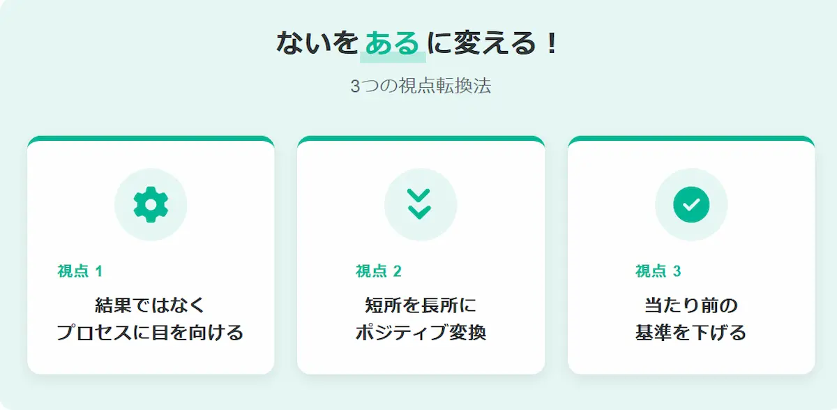 ないをあるに変える転換法