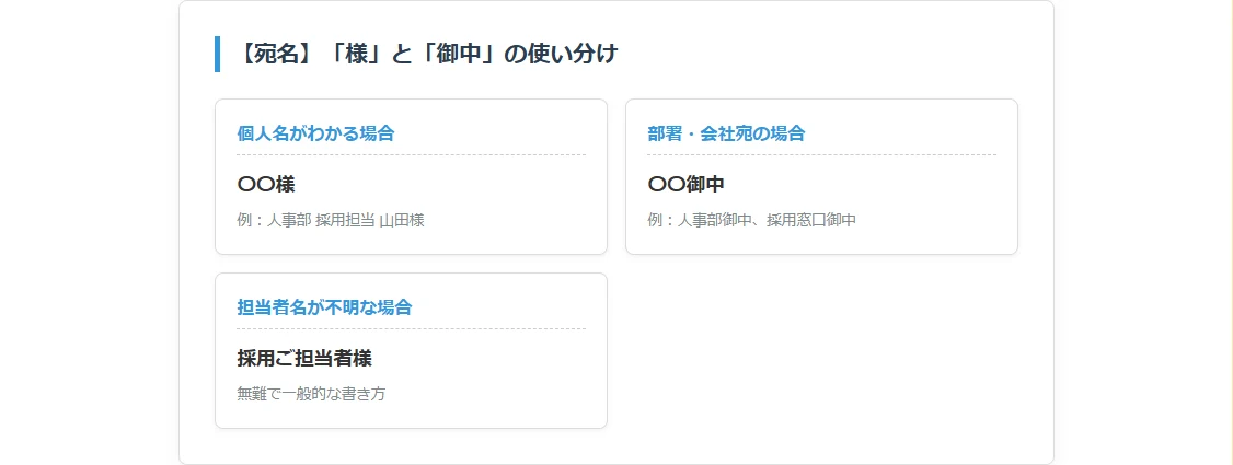 【宛名】「様」と「御中」の使い分けと注意点