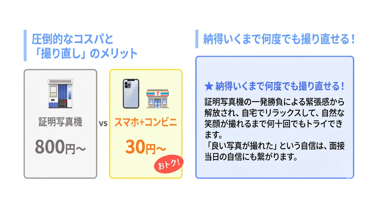 圧倒的なコストパフォーマンスと「撮り直し」のメリット