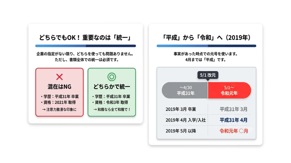 履歴書に書くのは「西暦」か「和暦」か?統一のルール