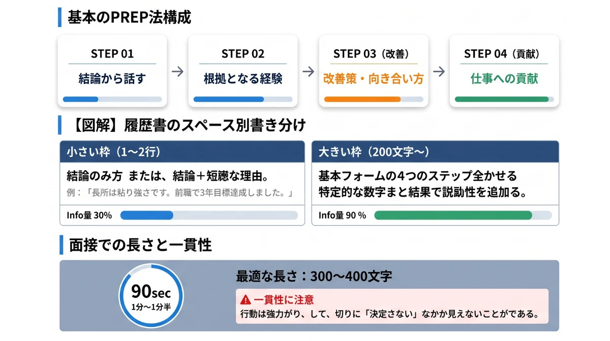 評価される「長所・短所」の構成フレームワーク