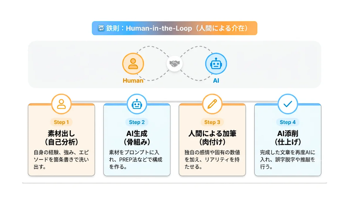 失敗しない！AI自己PR作成の「鉄則」と基本フロー