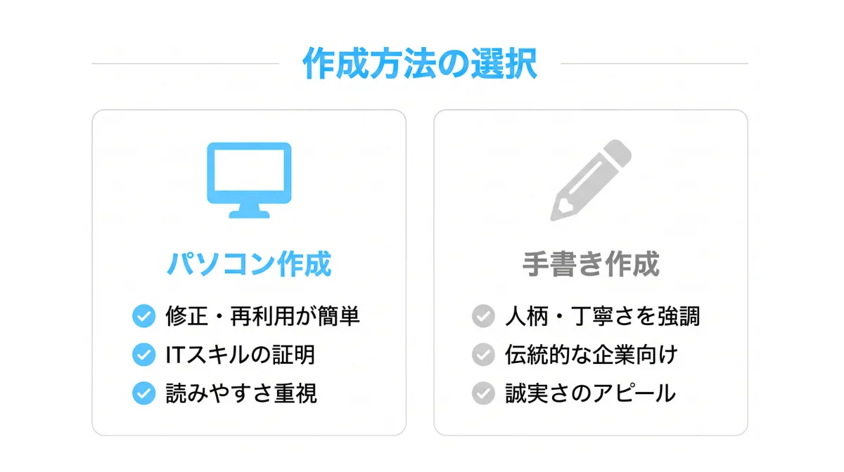 手書きかパソコンか?それぞれのメリットと判断基準