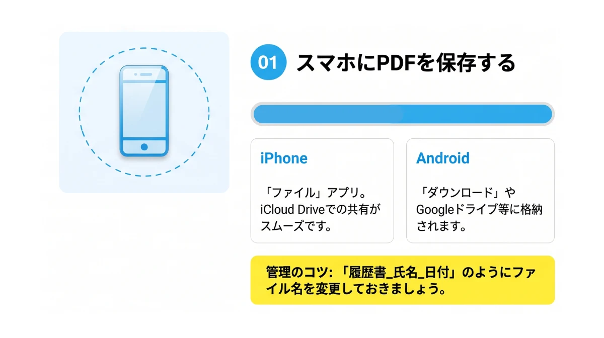 スマホにPDFを保存する方法
