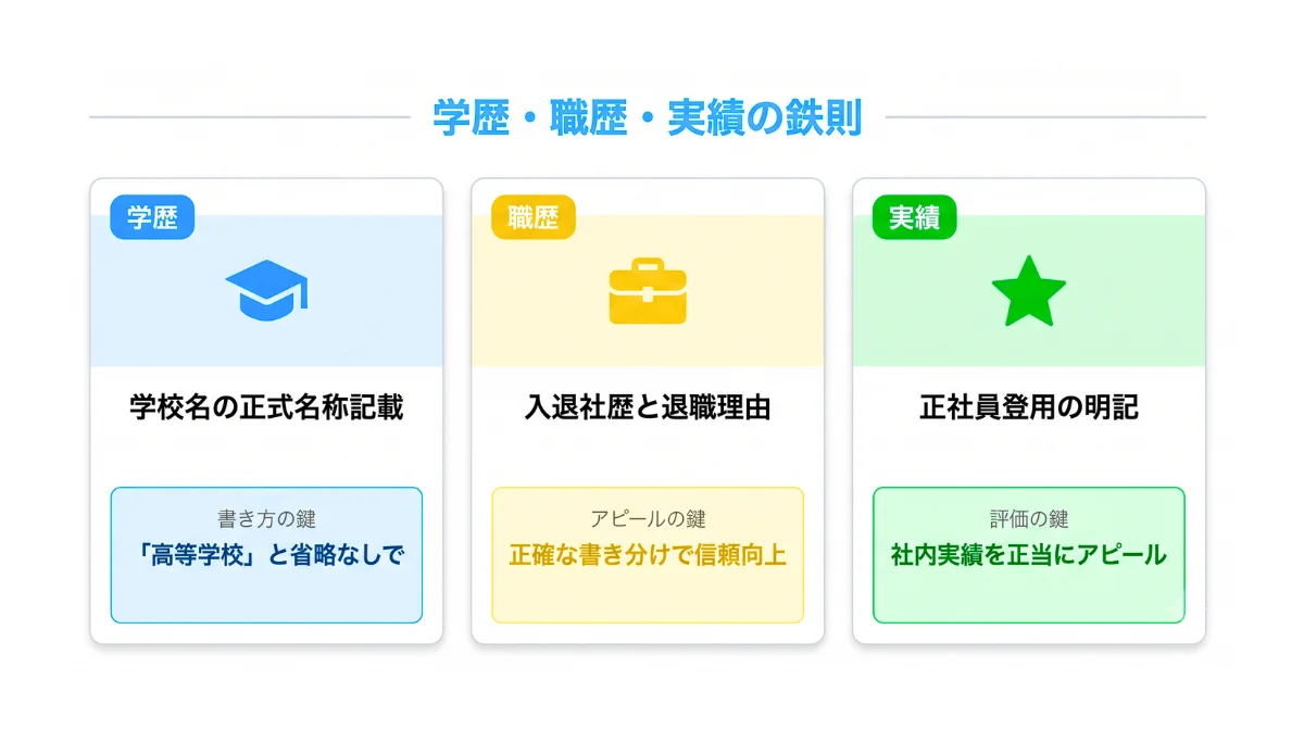 学歴・職歴の書き方(計算と配置のルール)