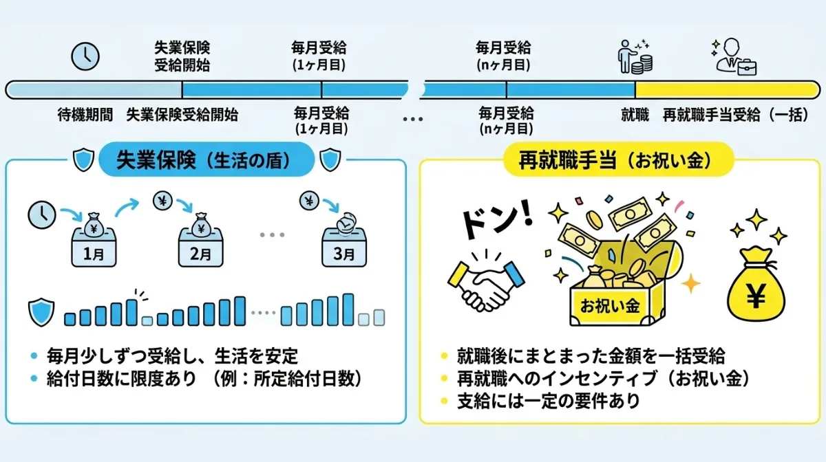 再就職手当とは？失業保険（基本手当）との違い