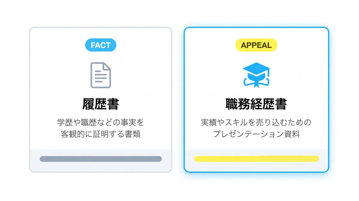 履歴書と職務経歴書の役割分担を理解して自己PRを構成する