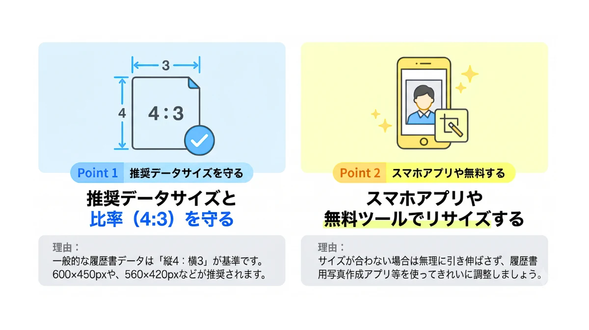【Web履歴書】データサイズ・ピクセル数が合わない時の対処法