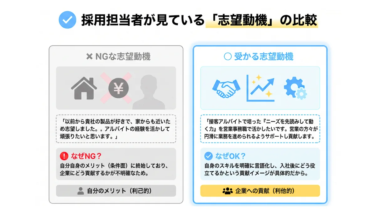 採用担当者が見ている「受かる志望動機」と「NGな志望動機」